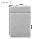 12.5-13.5 Inch Laptop Sleeve Briefcase with Zipper and Handle - Grey