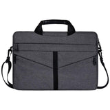 Stylish Zipper Laptop Bag with Shoulder Strap - Durable & Breathable - Light Grey