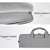 Waterproof Oxford Cloth One-Shoulder Handbag For 15.6 Laptops - Hidden Portable Strap - Light Grey