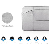 15.6 Inch Laptop Tablet Bag With Multiple Pockets - Portable And Stylish - Hc6579Lh 15.6 Inch Light Grey