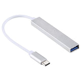 4-Port Usb-C Hub Adapter With Usb 3.0 - Silver Grey