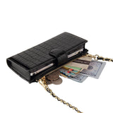 Convertible Crossbody Phone Purse With Chain - Beige White