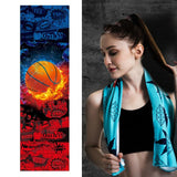 Quick Drying Cooling Towel For Outdoor Sports 100 X 30Cm - Blue Feather
