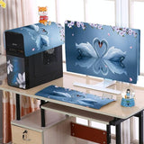 22 Desktop Computer Lcd Monitor Dust-proof Cover - Cloth Material - Grey Deer