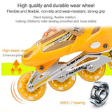 Adjustable Kids Roller Skates Set - Flash Wheels Size m - Gold