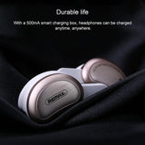 Wireless Bluetooth Earphones with Charging Box - Half Moon Shape Gold