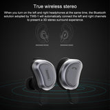 Wireless Bluetooth Earphones with Charging Box - Half Moon Shape Gold