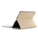 Universal Ultra-Thin Tablet Case With Bluetooth Keyboard For Ipad 4 / 3 / 2 - Horizontal Flip - Gold