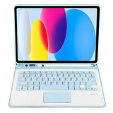 2022 Ipad 10.9 Lambskin Bluetooth Keyboard Case With Pen Slot - Gold