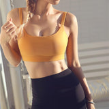 Black Double Shoulder Belt Yoga Vest - Rust Red S