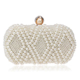 Party Pearl Handbag Women Fashion Crossbody For Banquets & Events - Champagne Gold