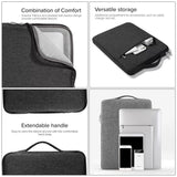 Universal Denim Laptop Case for 11.6 Notebooks - Portable and Stylish - Fits Macbook Air - 32.2x21.8x2cm - Blue