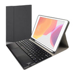10.2 Ipad Keyboard Case With Touchpad Pen Slot & Bracket - Detachable Magnetic Silk Pattern Tpu - Blue