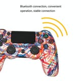 Wireless Bluetooth Game Controller for Ps4 with Dual Vibration and Light Strip - Skeleton