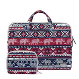 11.6 Inch Simple Business Laptop Bag with Liner - Ls-116 - Canvas Diamond Lattice Light Green