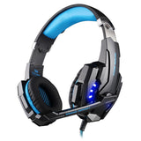3.5Mm Gaming Headset With Mic & Led For Laptop / Phone - Blue Black