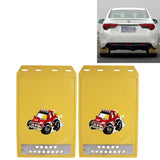 2 Pcs Premium Heavy Duty Molded Splash Mud Flaps Auto Front And Rear Fender Guard Small Size Random Pattern Delivery - Blue