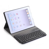 Universal Ultra-Thin Tablet Case With Bluetooth Keyboard For Ipad 4 / 3 / 2 - Horizontal Flip - Blue