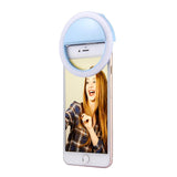 Adjustable Clip Beauty Light for Smartphones - Usb Cable - Blue