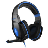 Pc Gaming Headset With Mic Led Volume Control 2.2M Cable Blue / Black - Pc0105L