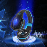 Pc Gaming Headset With Mic Led Volume Control 2.2M Cable Blue / Black - Pc0105L