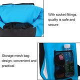 25L Outdoor Waterproof Dual Shoulder Strap Dry Bag Pvc Barrel Design - Blue