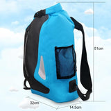 25L Outdoor Waterproof Dual Shoulder Strap Dry Bag Pvc Barrel Design - Blue