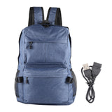 Versatile Canvas Laptop Backpack for 13-15 Inch - 36x25x10cm - Blue