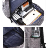 Versatile Canvas Laptop Backpack for 13-15 Inch - 36x25x10cm - Blue