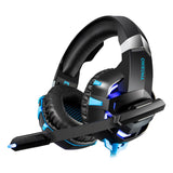 Surround Gaming Headset With Mic & Led Lights - Black Blue