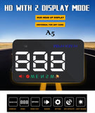 3.5 Inch Car Hud With Gps 2 Display Modes Light Sensors Speed & Compass Speed Alarm - Green Light