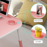 Portable Laptop Desk Stand - Foldable & Non-slip - Sky Blue