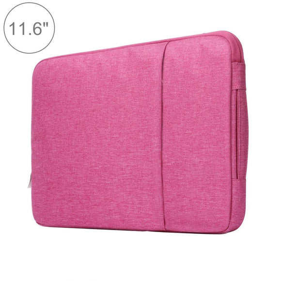 Universal Denim Laptop Case for 11.6 Notebooks - Portable and Stylish - Fits Macbook Air - 32.2x21.8x2cm - Magenta