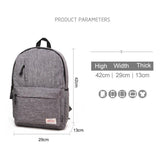 Multi-function Canvas Laptop Backpack - Fits 15.6 Macbook Samsung Sony Dell Alienware Chuwi Asus Hp - 42x29x13cm - Magenta