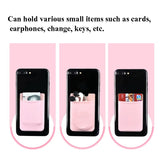 Lycra Phone Card Holder Stretch Back Sticker Wallet For Cards Bus Pass Bank Fits Most Phones - Gold