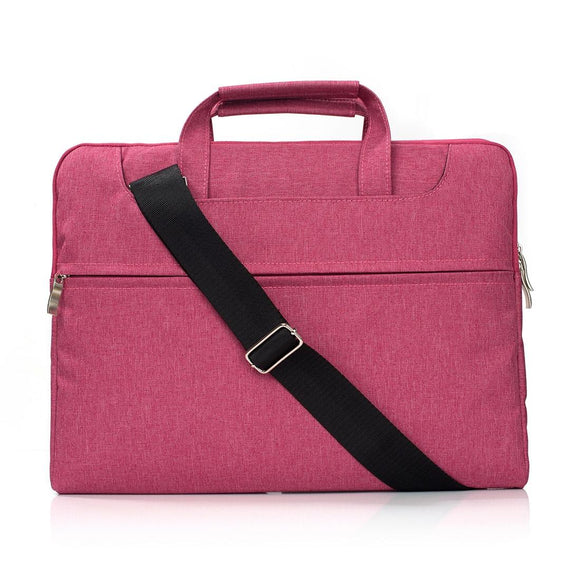 13.3 Inch Laptop Bag - Portable one Shoulder Zipper Design for Macbook Samsung Sony Dell Alienware Chuwi Asus Hp - Magenta