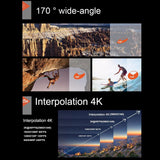 170 Degree Wide Angle Wifi Action Camera with Waterproof Case - Supports 64gb Micro Sd - Magenta