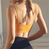 Black Double Shoulder Belt Yoga Vest - Ginger L