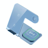 15W 3 In 1 Aluminum Wireless Charger - Purple