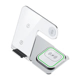 15W 3 In 1 Aluminum Wireless Charger - Purple