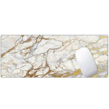 Marble Rubber Mouse Pad Durable & Stylish - Black Gold Marble