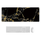 Marble Rubber Mouse Pad Durable & Stylish - Black Gold Marble