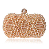 Party Pearl Handbag Women Fashion Crossbody For Banquets & Events - Beige