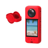 Silicone Protective Case with Lens Cover for Insta360 X3 - Red