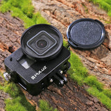 Aluminum Protective Cage with Uv Lens for Gopro Hero 2018 / 7 / 6 / 5 - 52mm - Red