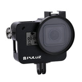 Aluminum Protective Cage with Uv Lens for Gopro Hero 2018 / 7 / 6 / 5 - 52mm - Red