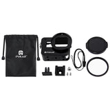 Aluminum Protective Cage with Uv Lens for Gopro Hero 2018 / 7 / 6 / 5 - 52mm - Red