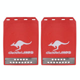 2 Pcs Premium Heavy Duty Molded Splash Mud Flaps Auto Front And Rear Fender Guard Small Size Random Pattern Delivery - Red
