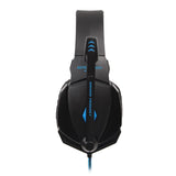 Pc Gaming Headset With Mic Led Volume Control 2.2M Cable Blue / Black - Pc0105R