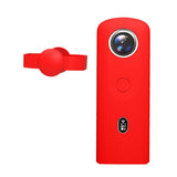 360 Camera Silicone Case with Lens Cover for Ricoh Theta Sc2 - Red